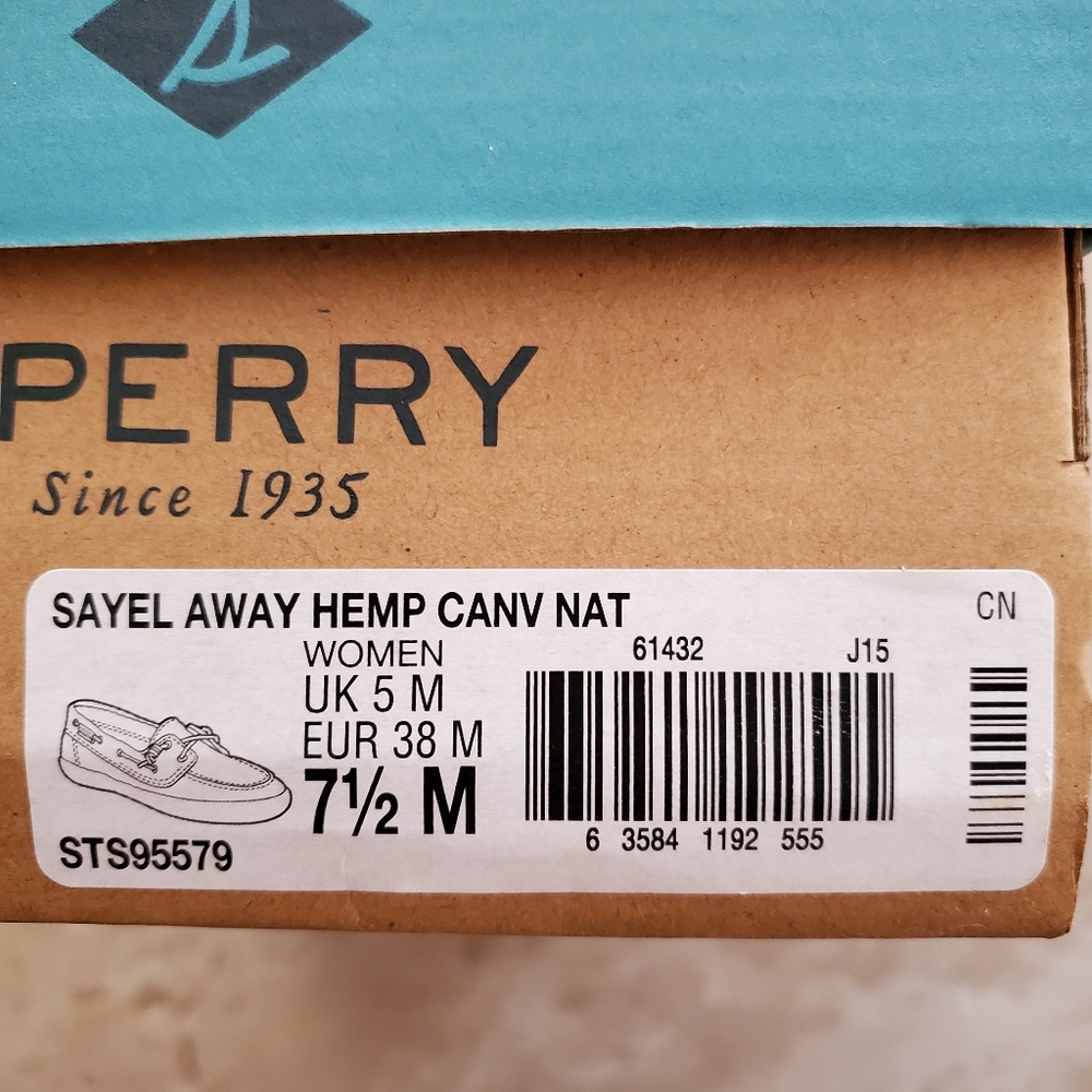 Sperry Sayel Away Hemp Canvas Shoes.